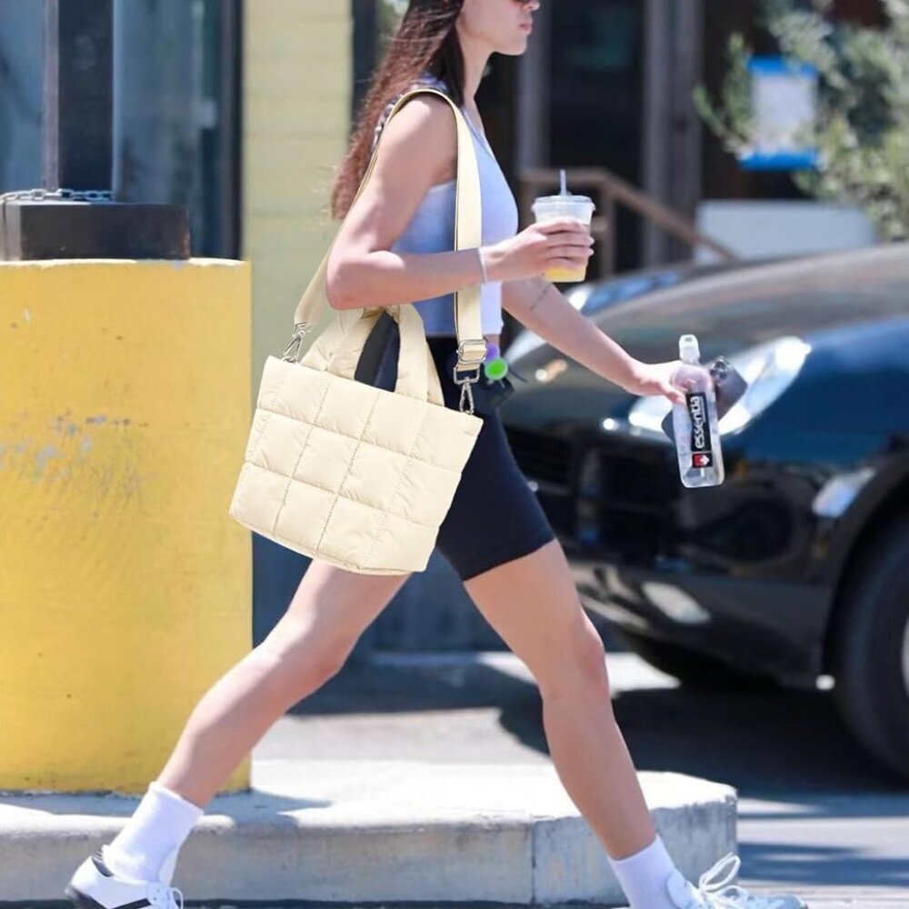 Chic Lightweight Nylon Handbag - Versatile Puffer… - image 3